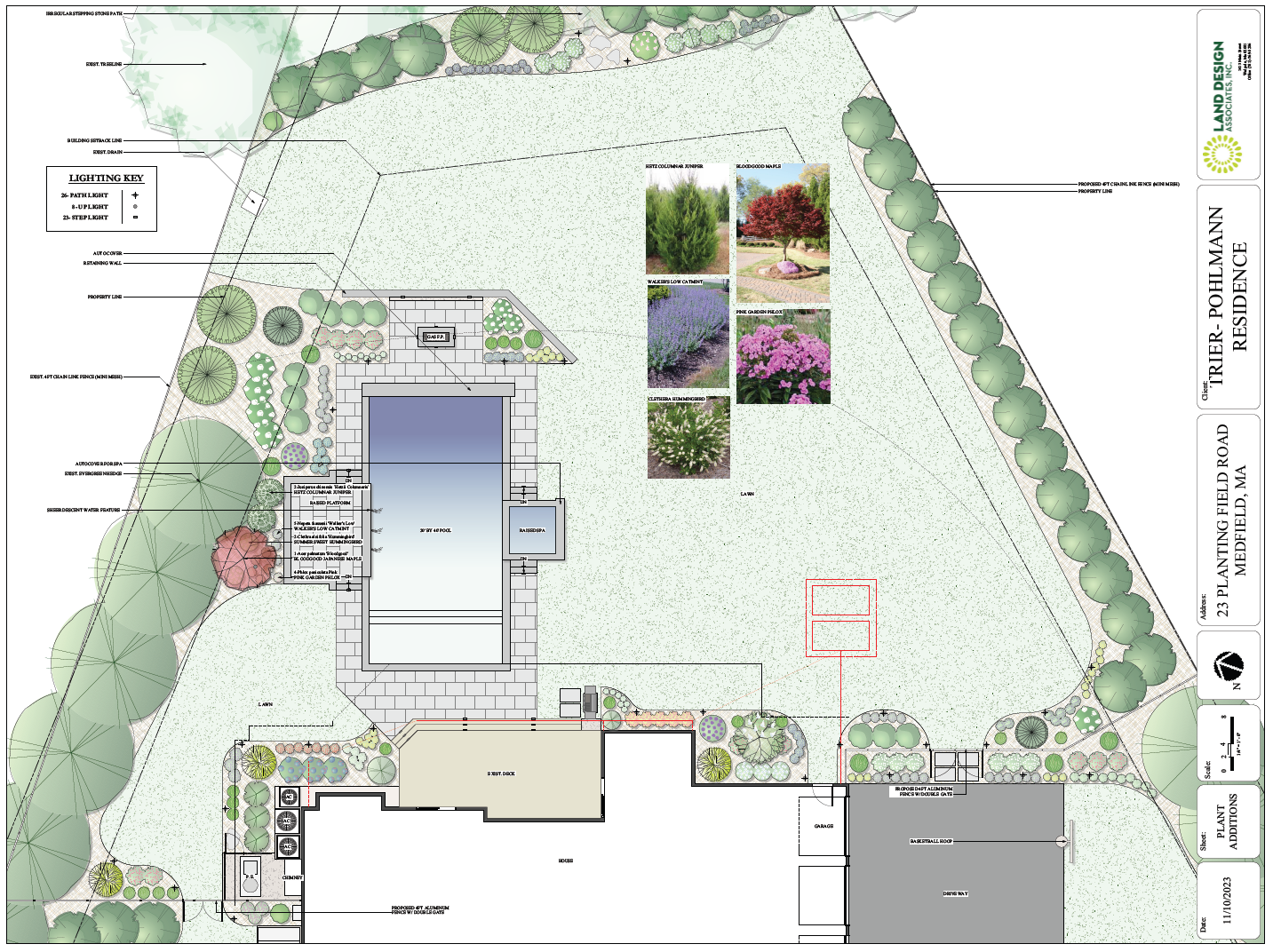 Medfield MA Sloped Backyard Pool & Landscape Design | Land Design ...