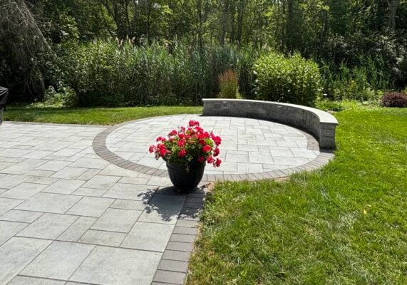 Patio base compaction before winter freeze